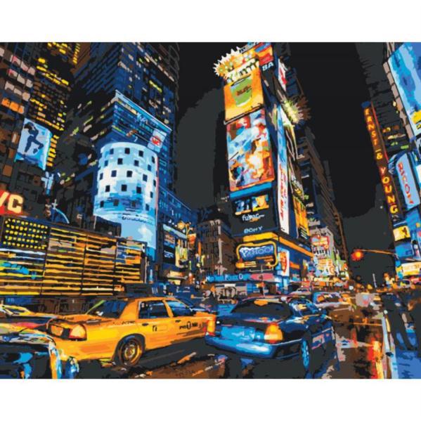 Картина за номерами ІДЕЙКА Міський пейзаж "Вулицями Нью Йорка 2" 40*50см КНО2185