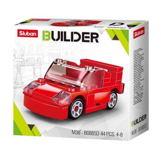 Конструктор пласт. SLUBAN "Builder. Спортивная машина" от 44дет. M38-B0885