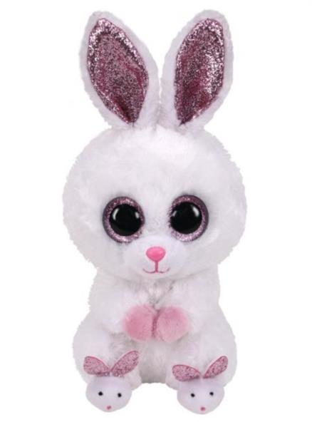 Іграшка м'яка TY Beanie Boo's Білий кролик "Slippers" 15см 36315