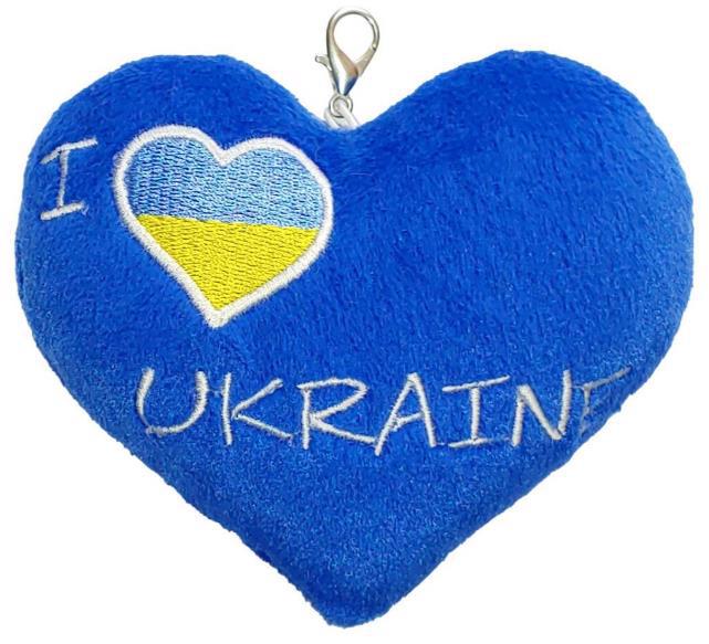 Іграшка м'яка-брелок TIGRES "I love Ukraine" ПД-0432