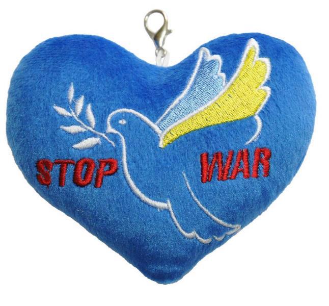 Іграшка м'яка-брелок TIGRES "Stop war" ПД-0433