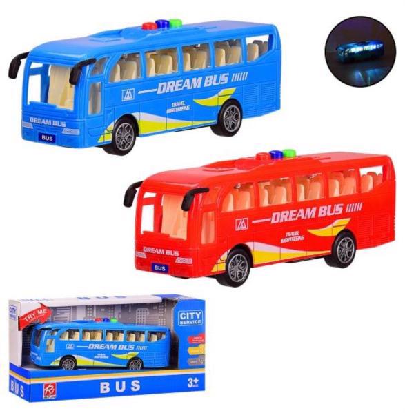 Іграшка пласт. Машина "Автобус" інерц. (звук+світло) RJ6688