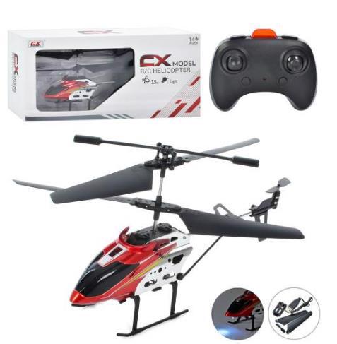 Іграшка пласт. Геликоптер на р/к акум. USB CX018