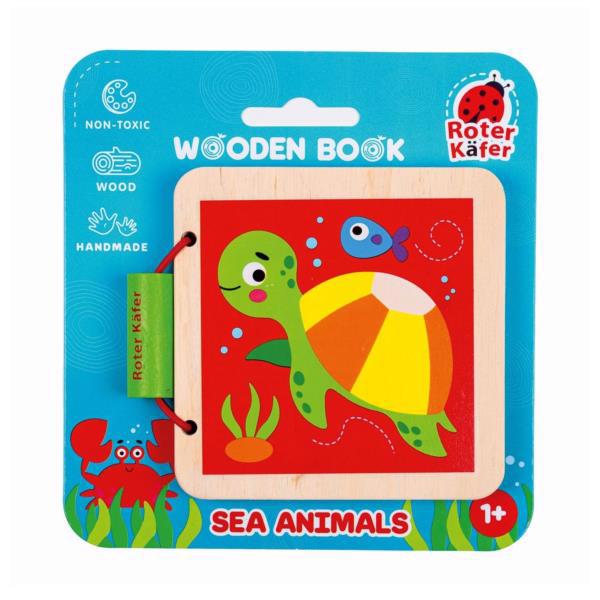 Книга ROTER KAFER "Sea animals" деревянная RW3031