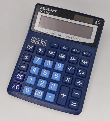 Калькулятор ASSISTANT AC-2332 12-розрядів темно-синій