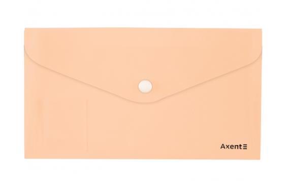 Папка-конверт DL AXENT Pastelini на кнопці 180мкм персикова 1414-42-A
