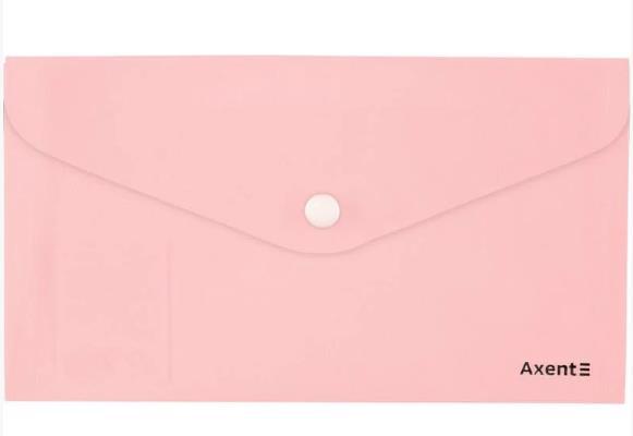 Папка-конверт DL AXENT Pastelini на кнопке 180мкм розовая 1414-10-A