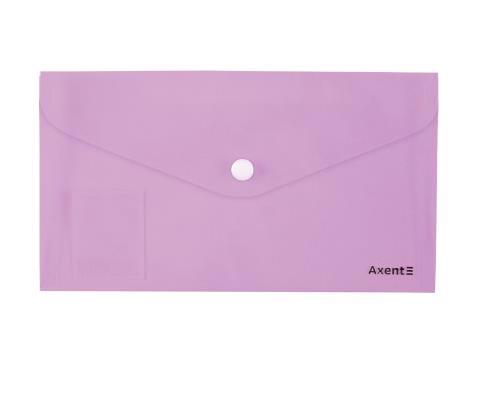 Папка-конверт DL AXENT Pastelini на кнопке 180мкм сиреневая 1414-36-A