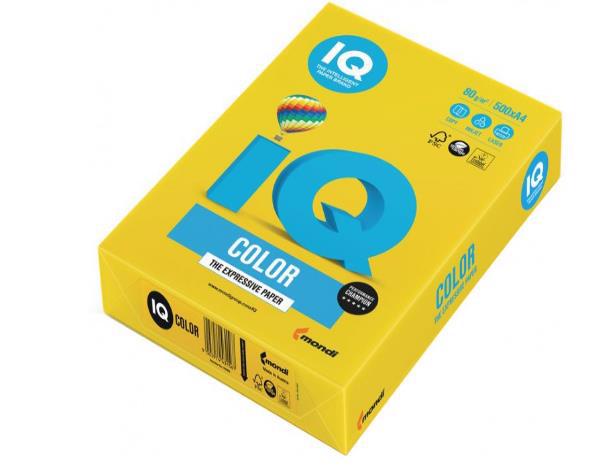Бумага А4 IQ Color желтый 80г/м2 500 листов CY39