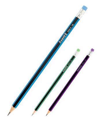 Олівець простий AXENT HB з гумкою 9006/100-A