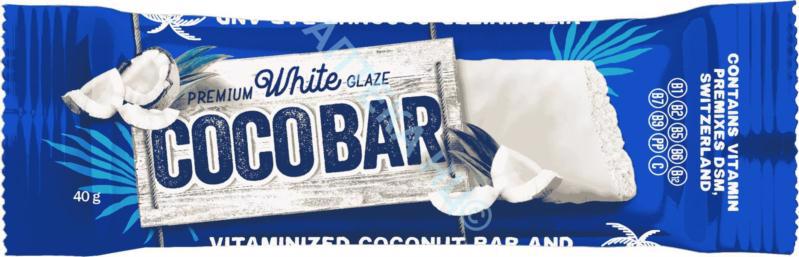Батончик  вітамінізований COCO BAR кокос в білій глазурі 40г