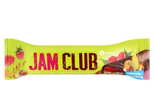 Батончик желейний VALE Jam Club Мюсли з малиною в шоколаді глазурі 40г (24)