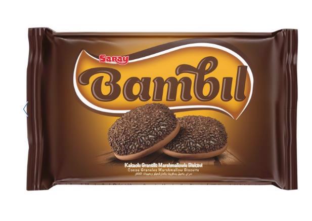 Печиво SARAY Bambil з маршмелоу та какао гранулами 100г