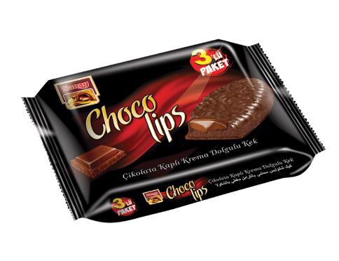 Пирожное SARAY Chocolips из какао с кремом в шоколад. глазури 105г