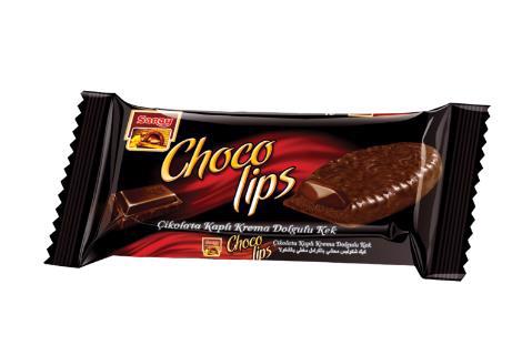 Тістечко SARAY Chocolips з какао з кремом у шоколад. глазурі 35г