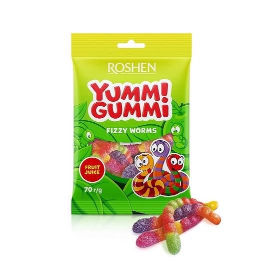 Цукерки желейні ROSHEN Yummi Gummi Fizzy Worms 70г м/п
