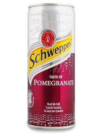 Напій безалкогольний SCHWEPPES Гранат 0.25л з/б