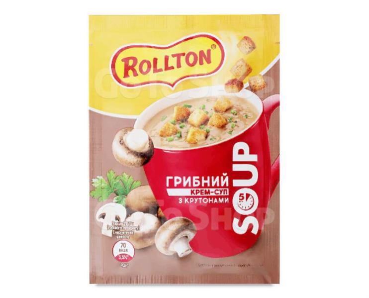 Суп ш/п ROLLTON Крем-суп Грибний з крутонами 15.5г