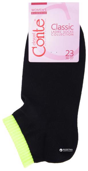 Шкарпетки жіночі CONTE Classic 7С-34СП 067 р.23 чорно-салатові