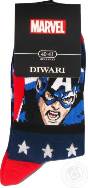 Шкарпетки чоловічі DIWARI Marvel 17С-140СПМ 071 р.27 т.сіні