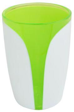 Склянка д/зуб. щіток TRENTO Arte Green біло-зел. (37107) 