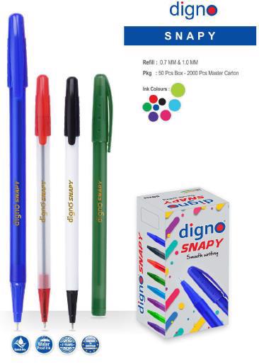 Ручка шариковая син. DIGNO Snapy 0.7мм
