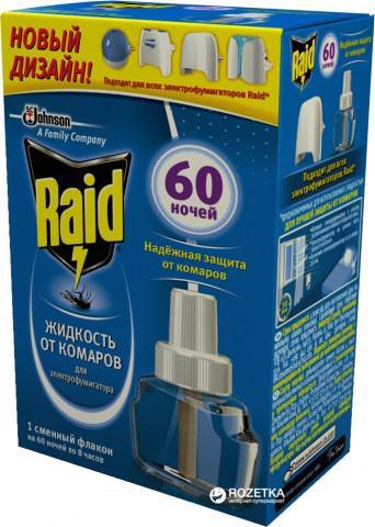 Жидкость от комаров RAID 60 ночей 