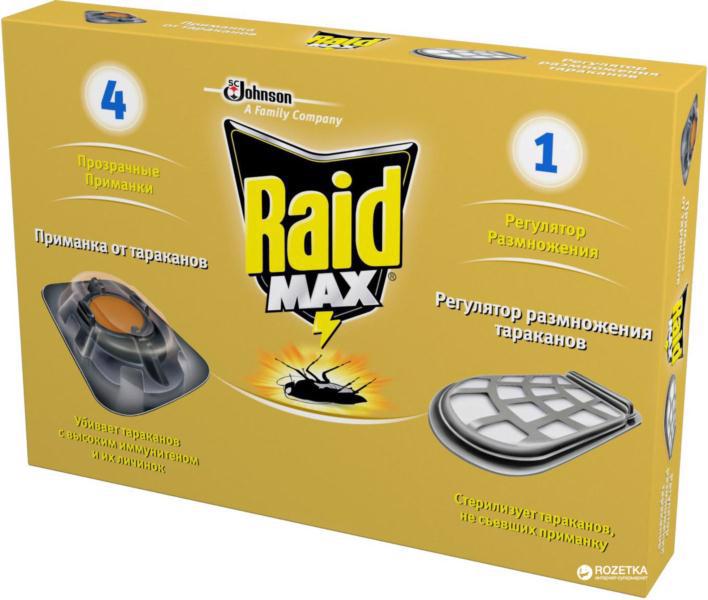 Ловушка от тараканов RAID 4 приманки + регулятор
