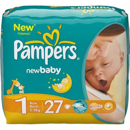 Подгузники PAMPERS New Baby (1) Newborn 2-5кг 27шт