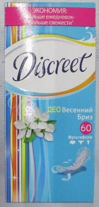 Прокладки гігієн. щоден. DISCREET део Океан.-Весняний бриз 60шт