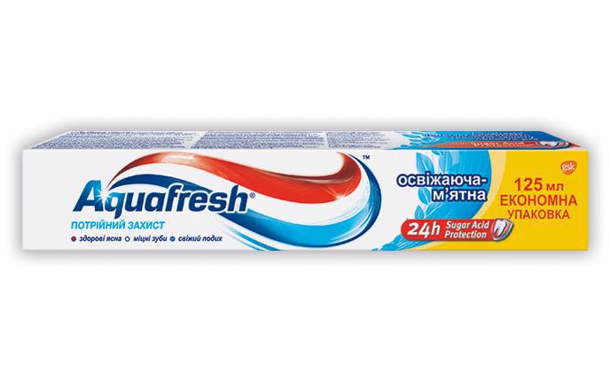 Зубна паста AQUAFRESH 3 Освіжаючі-м'ятна 125мл