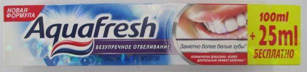 Зубная паста AQUAFRESH Безупречное отбеливание 125мл