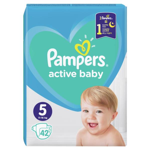 Подгузники PAMPERS Active Baby-Dry (5) Junior 11-18кг 42шт