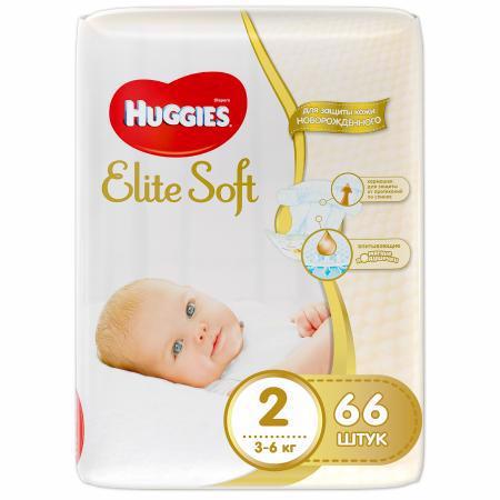 Подгузники HUGGIES Elite Soft (2) 4-6кг 50шт Jumbo