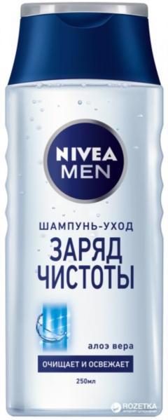 Шампунь д/волос NIVEA for Men Заряд чистоты 250мл