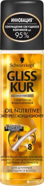 Экспресс кондиционер GLISS KUR Nutritive д/секущихся волос спрей 200мл