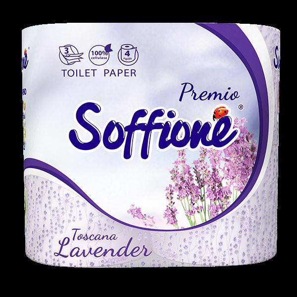 Папір туалетний ДИВО/SOFFIONE Toscana Lavender 3-х сл. 4рул.