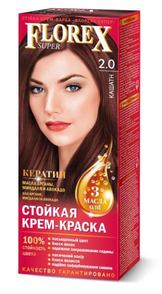Крем-фарба д/волосся FLOREX Super 2.0 каштан