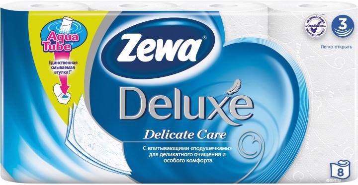 Бумага туалетная ZEWA Deluxe Delicate Care 3-х сл. 8рул.