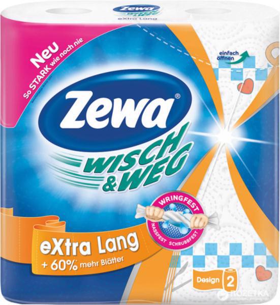 Рушник бумаж. ZEWA Wisch&Weg Design 2-х шар. 2рул.