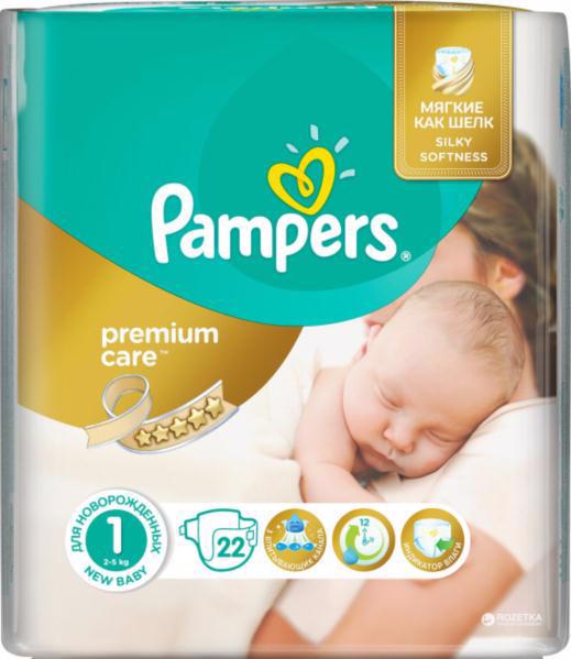Підгузки PAMPERS Premium Care (1) Newborn 2-5кг 22шт