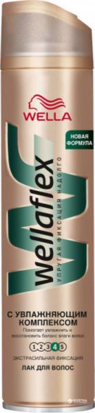 Лак д/волосся WELLAFLEX екстрасильна фікс. з увлаж. 250мл