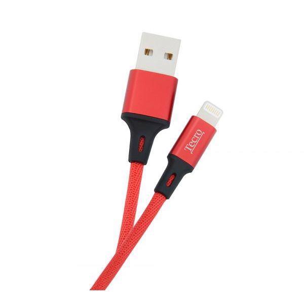 Кабель USB TECRO LT-0100RD Lightning 1.0м червон.