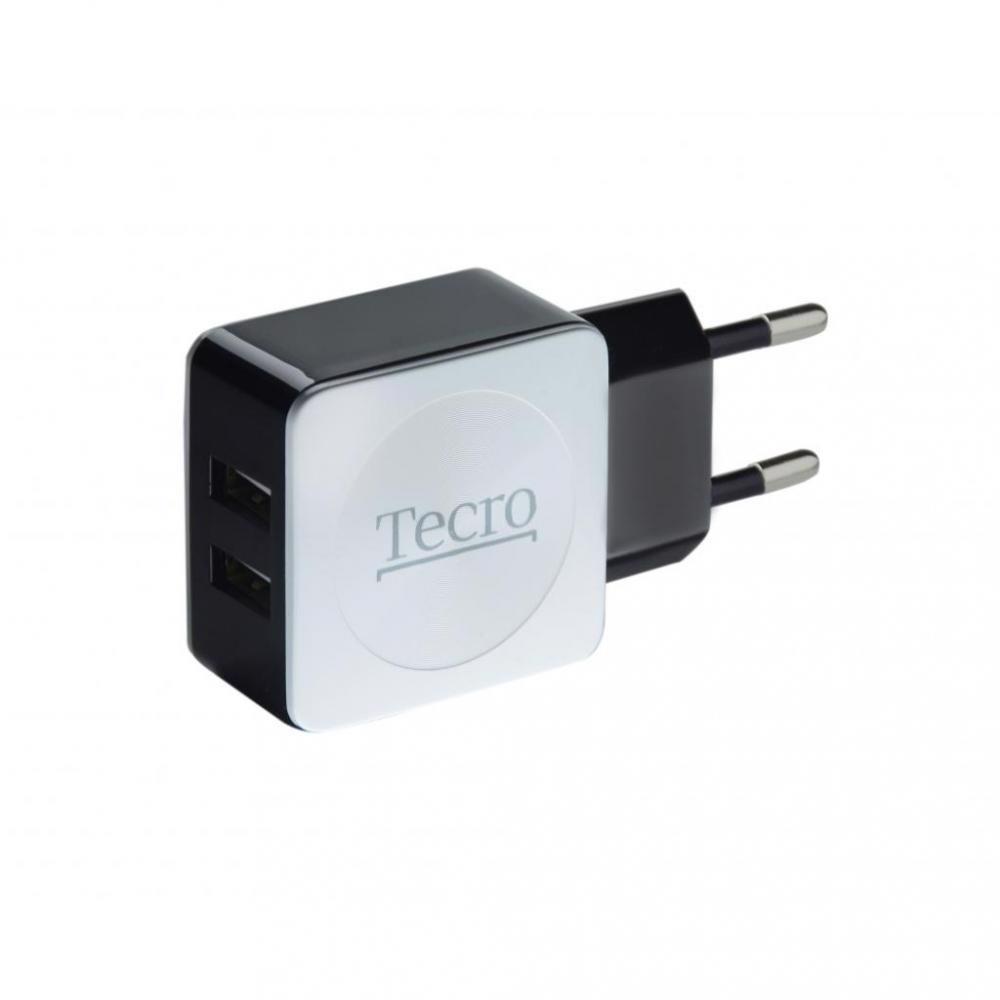 Пристрій заряд. TECRO TR-CHG02-BW 2*USB, 2100mA чорн.