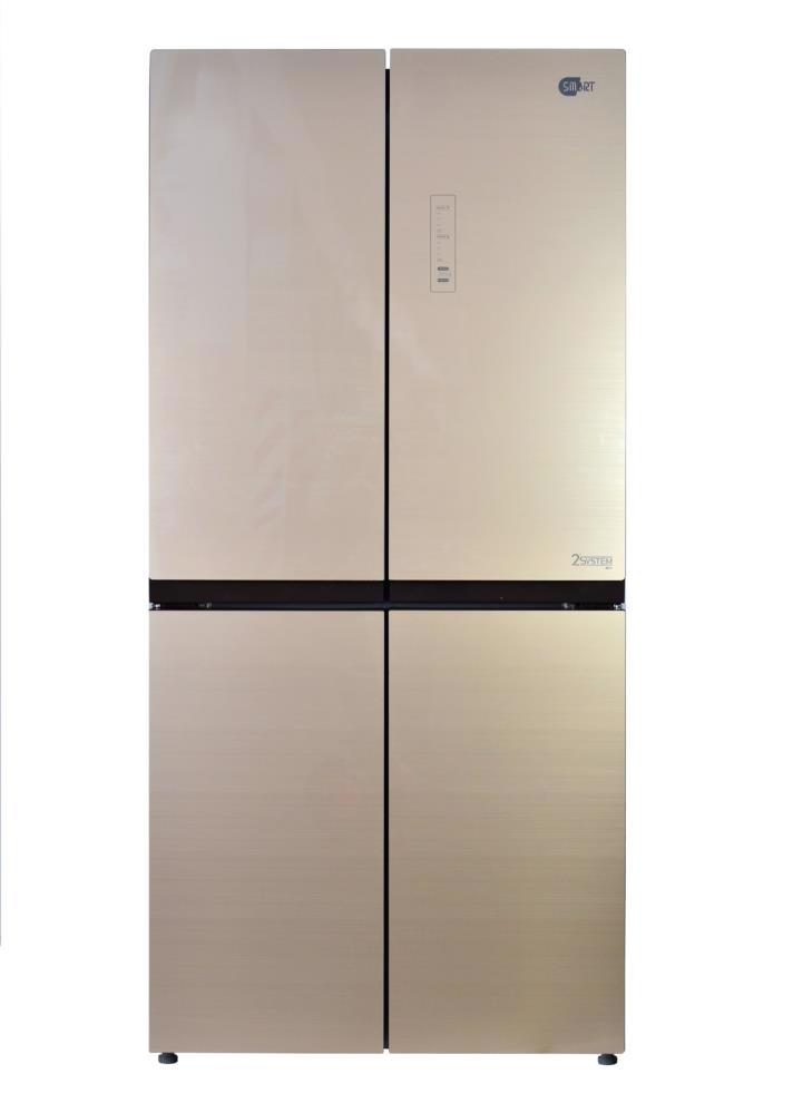 Холодильник SMART SM593G cross door скло золотой