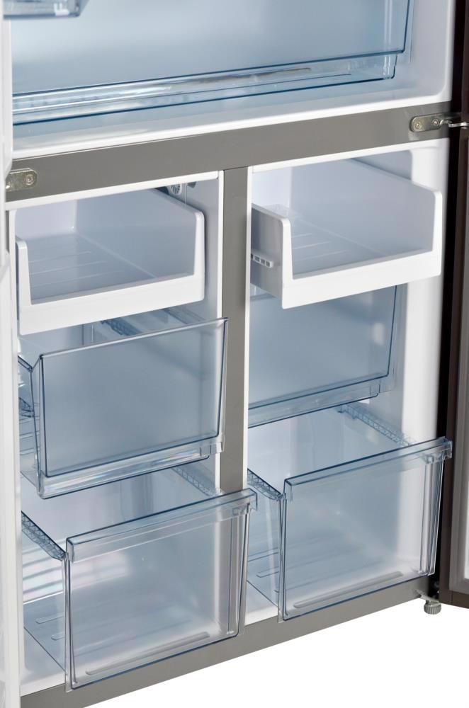 Холодильник SMART SM593М cross door стекло мокка