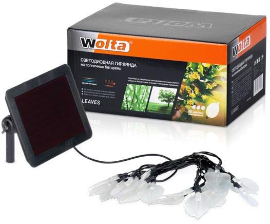 Гірлянда садова WOLTA Solar Leaves 20RGB 520см Листочки
