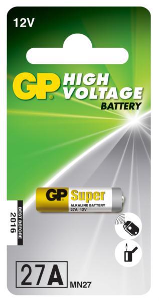 Батарейка GP High Voltage Alkaline MN27 27A 12V (1шт блістер) 3783/1504
