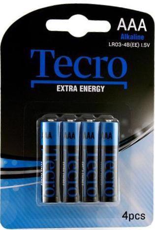 Батарейка TECRO Alkaline LR03-4B(EE) AAA (4шт блістер) 6714