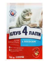 Корм д/котів сухий КЛУБ 4 ЛАПИ Premium з лососем 300г